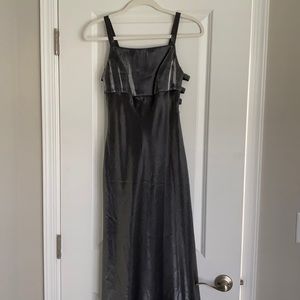 Beautiful shiny silver/charcoal gown